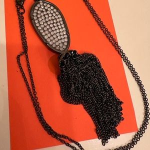 Gun Metal tone Pendant Necklace in Brand New never worn condition